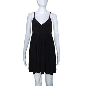 NORMA KAMALI × EVERLAST Black Cami Empire Waist Mini Dress Size XS